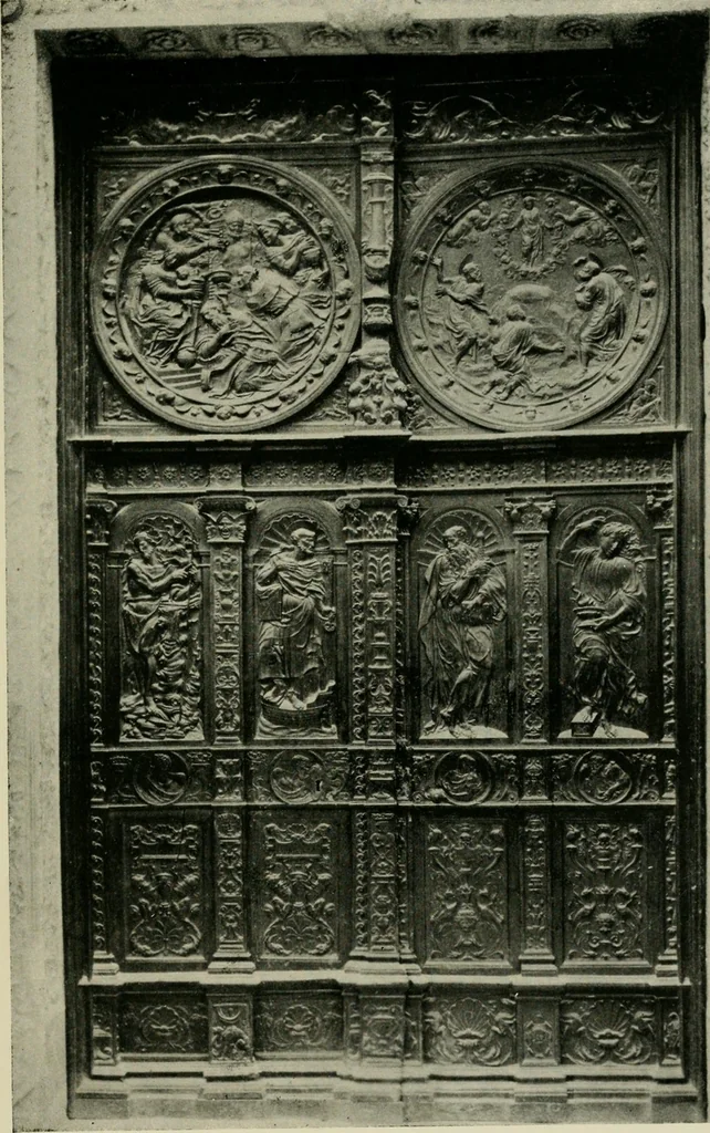 An illustration from Spanish architecture of the sixteenth century; general view of the plateresque and Herrera styles, 1917, leaf 234