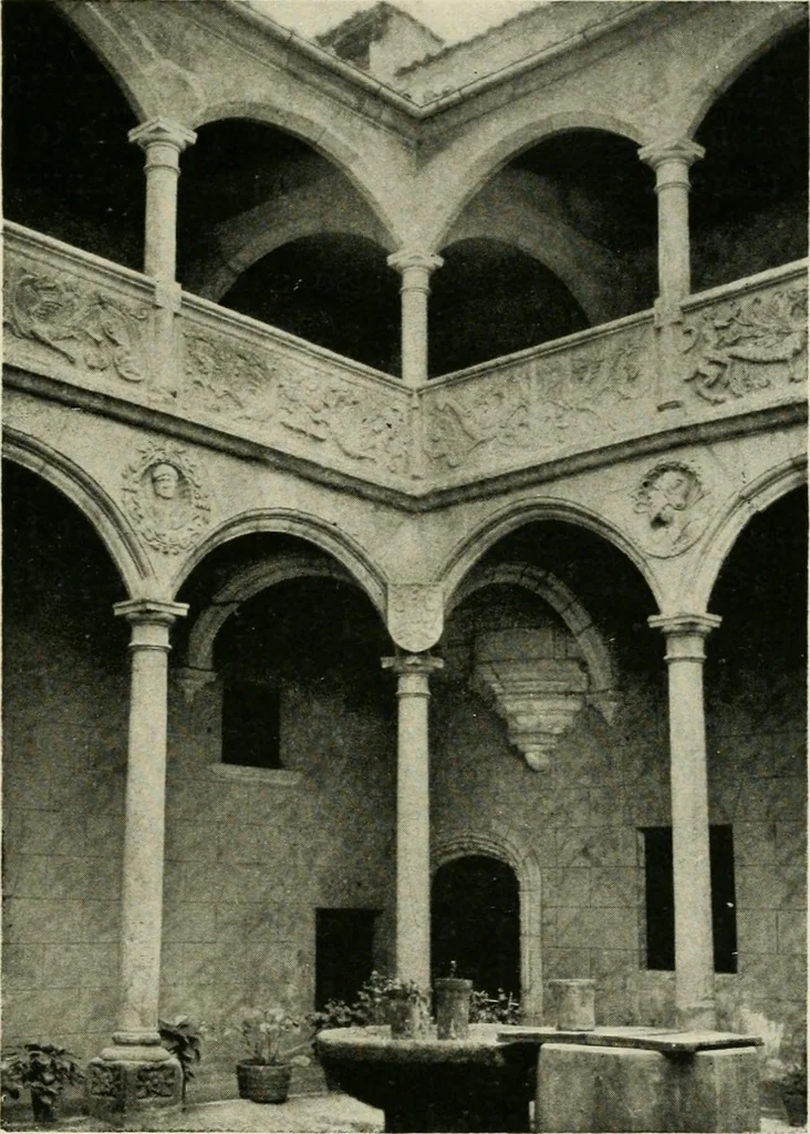 An illustration from Spanish architecture of the sixteenth century; general view of the plateresque and Herrera styles, 1917, leaf 236
