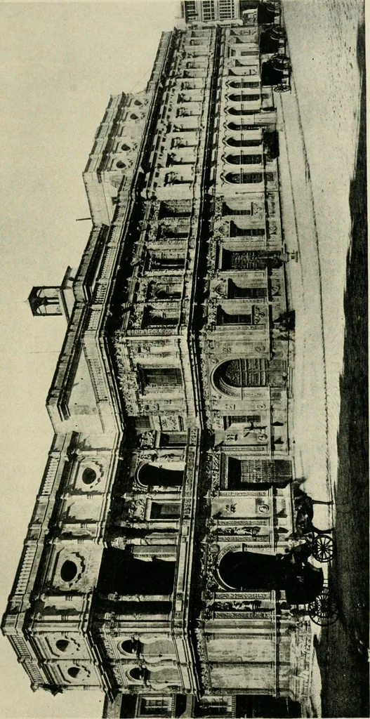 An illustration from Spanish architecture of the sixteenth century; general view of the plateresque and Herrera styles, 1917, leaf 242