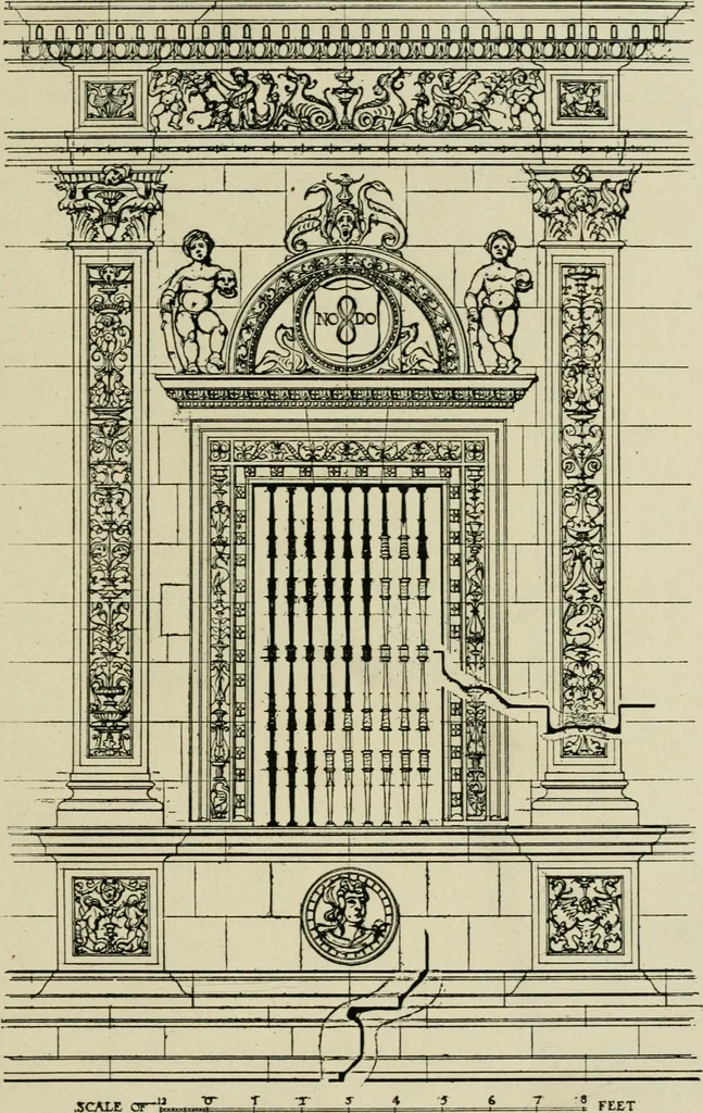 An illustration from Spanish architecture of the sixteenth century; general view of the plateresque and Herrera styles, 1917, leaf 248