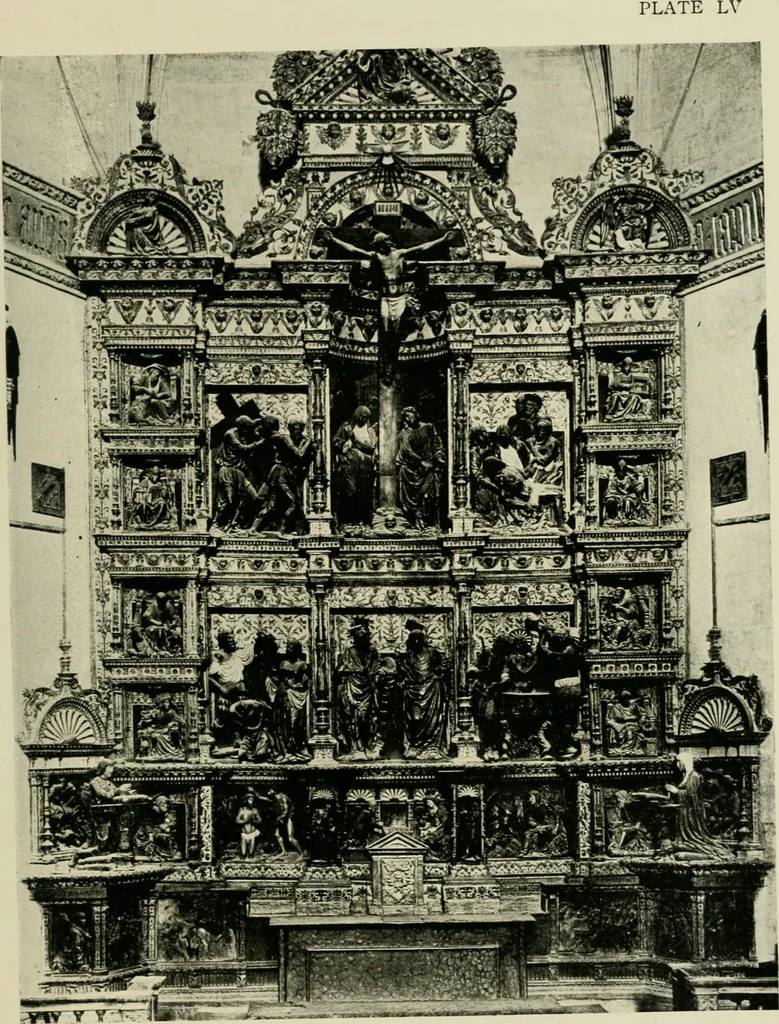 An illustration from Spanish architecture of the sixteenth century; general view of the plateresque and Herrera styles, 1917, leaf 308