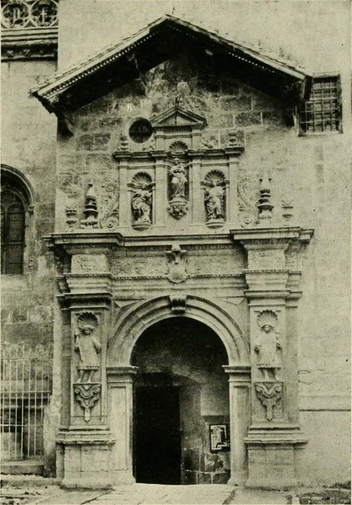 An illustration from Spanish architecture of the sixteenth century; general view of the plateresque and Herrera styles, 1917, leaf 322
