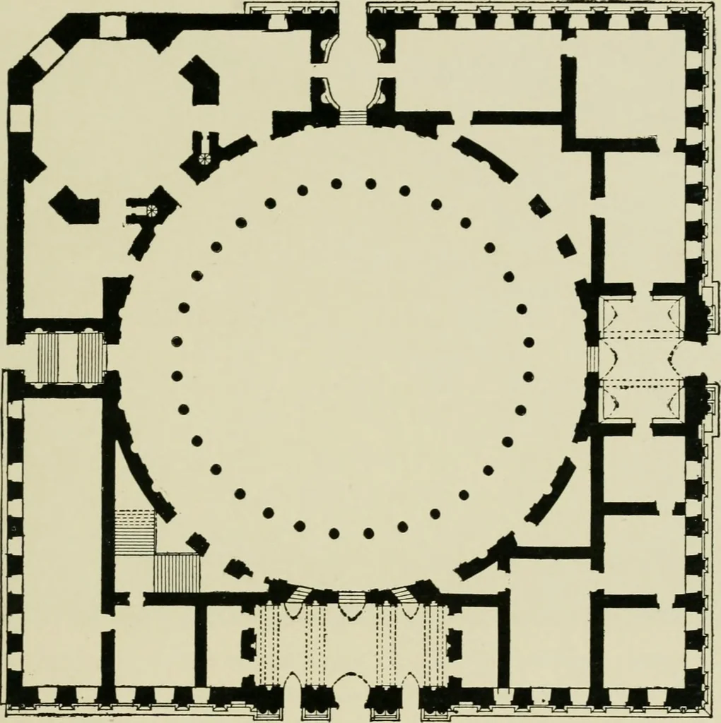 An illustration from Spanish architecture of the sixteenth century; general view of the plateresque and Herrera styles, 1917, leaf 330