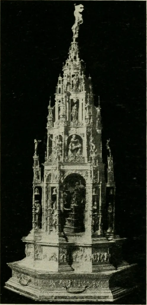 An illustration from Spanish architecture of the sixteenth century; general view of the plateresque and Herrera styles, 1917, leaf 356