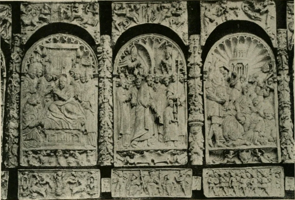 An illustration from Spanish architecture of the sixteenth century; general view of the plateresque and Herrera styles, 1917, leaf 369