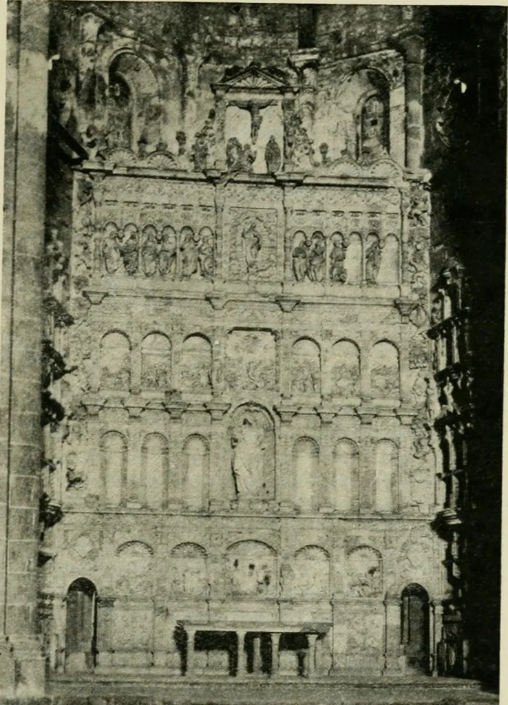 An illustration from Spanish architecture of the sixteenth century; general view of the plateresque and Herrera styles, 1917, leaf 370