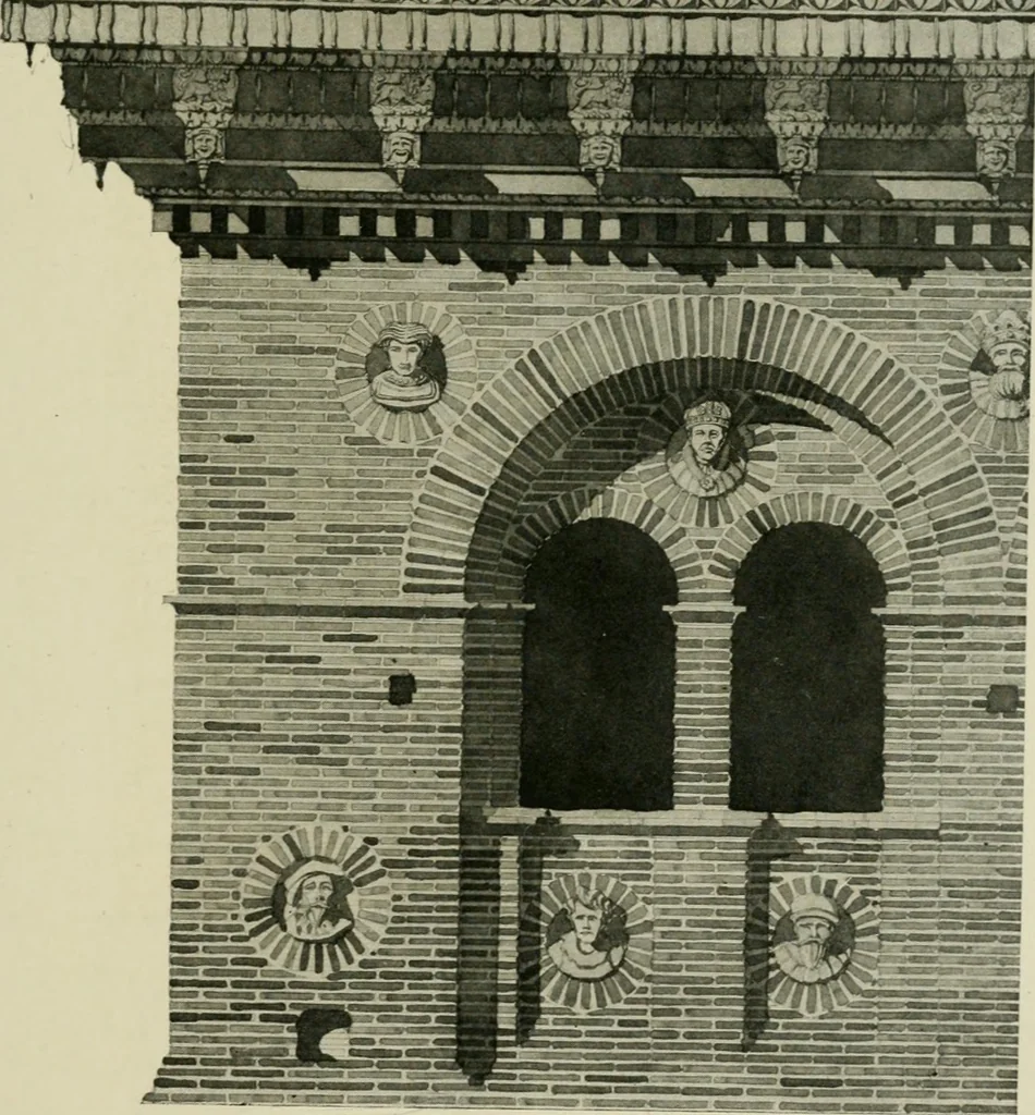 An illustration from Spanish architecture of the sixteenth century; general view of the plateresque and Herrera styles, 1917, leaf 376