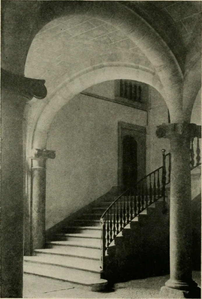An illustration from Spanish architecture of the sixteenth century; general view of the plateresque and Herrera styles, 1917, leaf 399