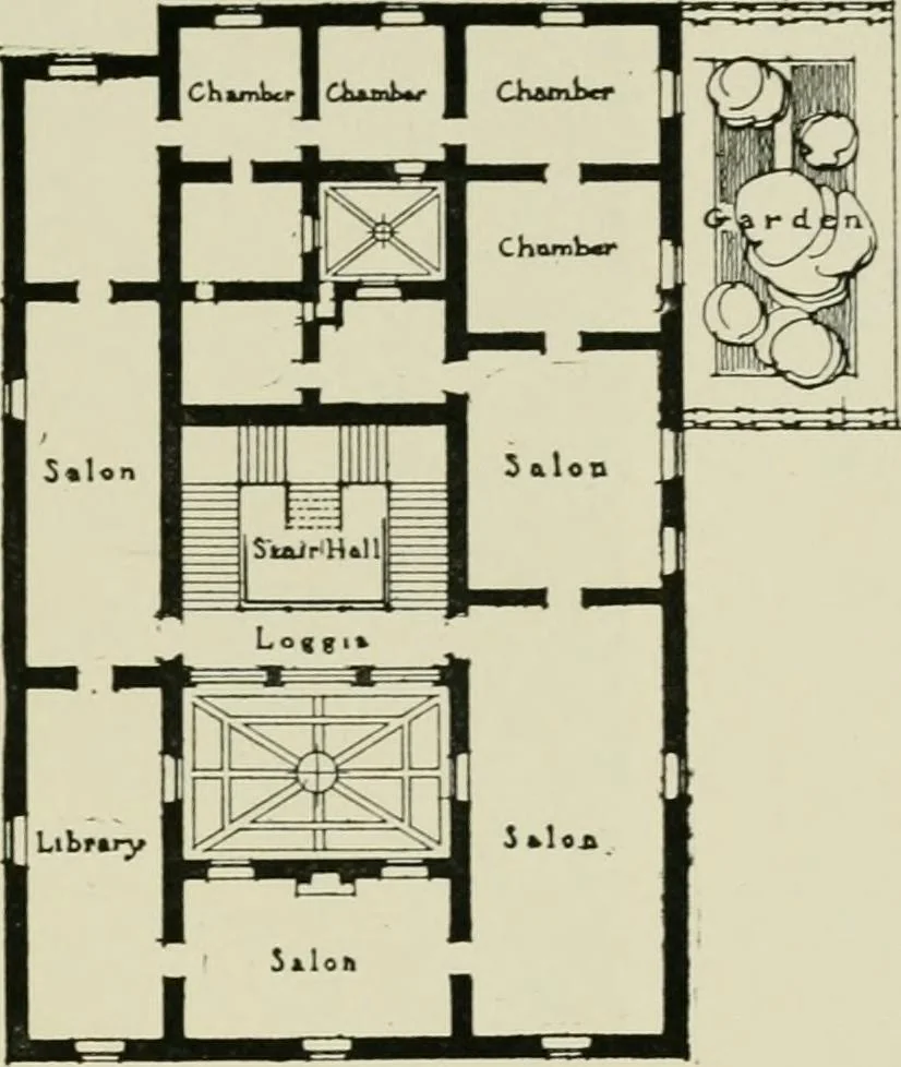 An illustration from Spanish architecture of the sixteenth century; general view of the plateresque and Herrera styles, 1917, leaf 404