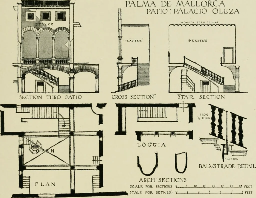 An illustration from Spanish architecture of the sixteenth century; general view of the plateresque and Herrera styles, 1917, leaf 410
