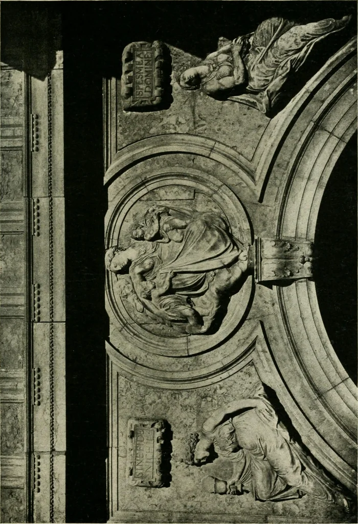 An illustration from Spanish architecture of the sixteenth century; general view of the plateresque and Herrera styles, 1917, leaf 432