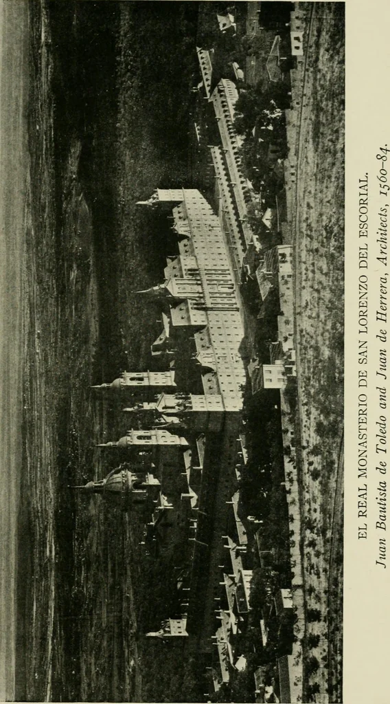 An illustration from Spanish architecture of the sixteenth century; general view of the plateresque and Herrera styles, 1917, leaf 440