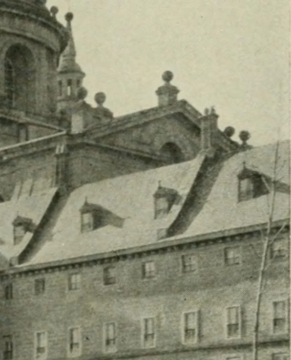 An illustration from Spanish architecture of the sixteenth century; general view of the plateresque and Herrera styles, 1917, leaf 448