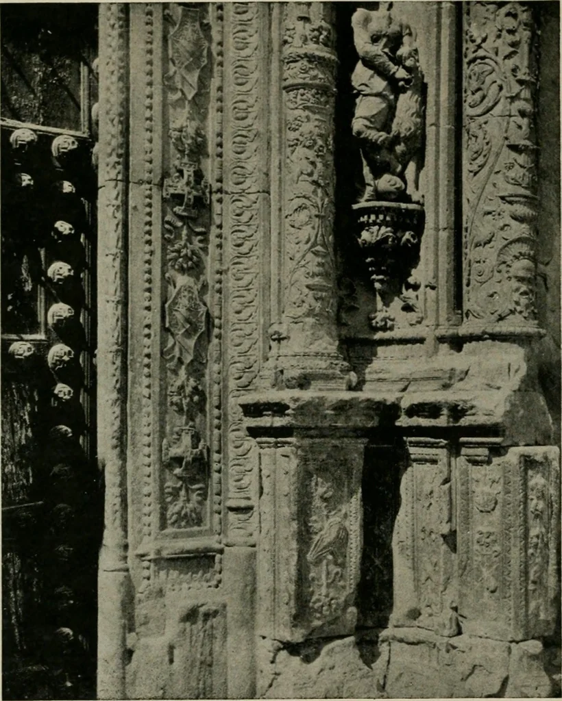 An illustration from Spanish architecture of the sixteenth century; general view of the plateresque and Herrera styles, 1917, leaf 45