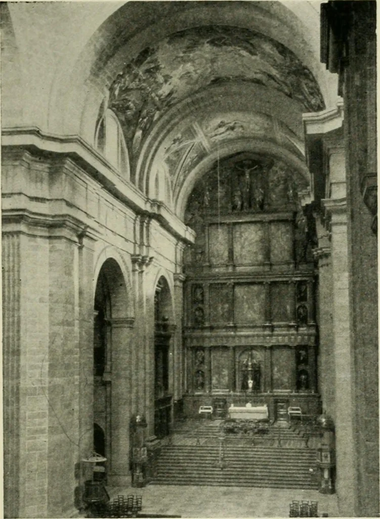 An illustration from Spanish architecture of the sixteenth century; general view of the plateresque and Herrera styles, 1917, leaf 452