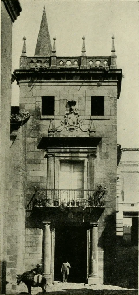 An illustration from Spanish architecture of the sixteenth century; general view of the plateresque and Herrera styles, 1917, leaf 456