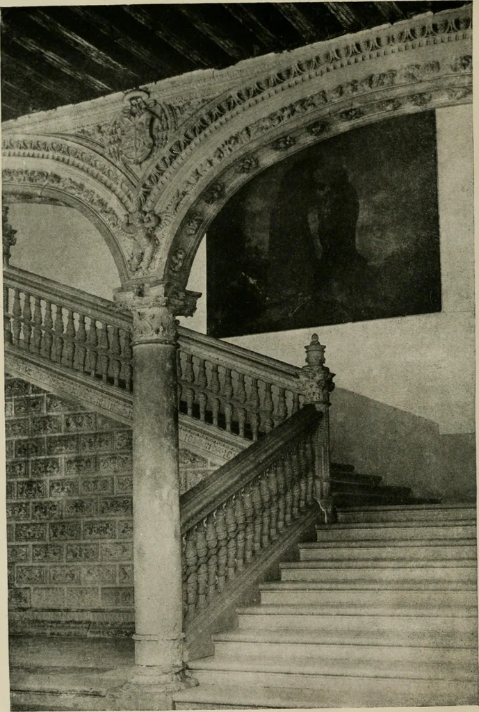 An illustration from Spanish architecture of the sixteenth century; general view of the plateresque and Herrera styles, 1917, leaf 7