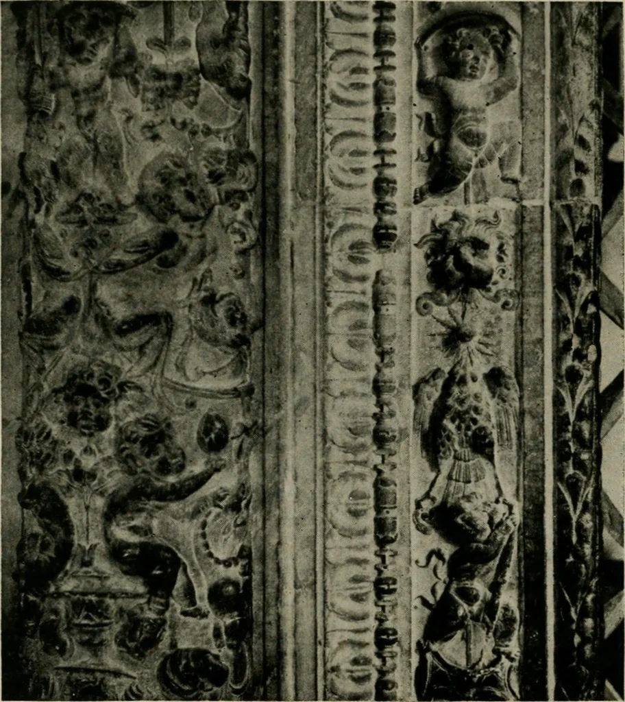An illustration from Spanish architecture of the sixteenth century; general view of the plateresque and Herrera styles, 1917, leaf 75