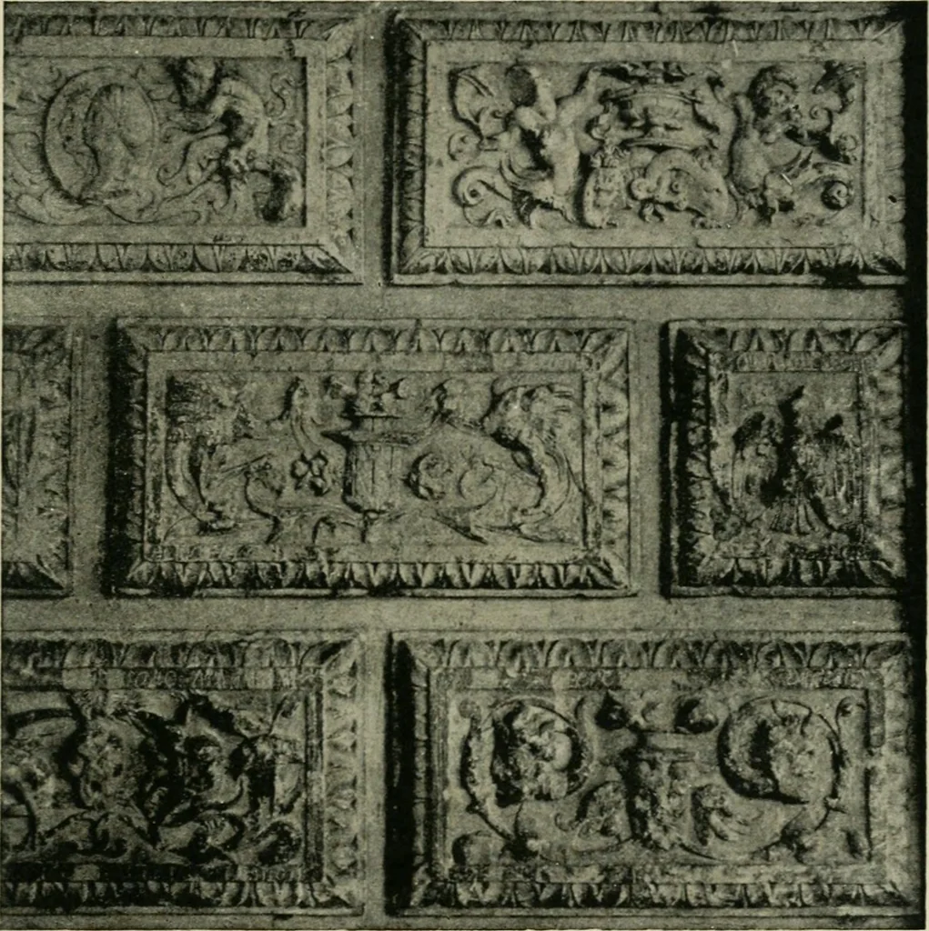 An illustration from Spanish architecture of the sixteenth century; general view of the plateresque and Herrera styles, 1917, leaf 86