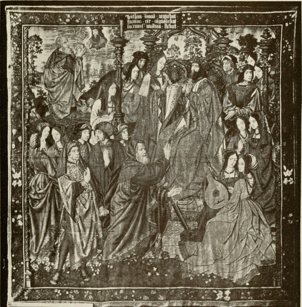 An illustration from The Spanish royal tapastries, 1921, leaf 102