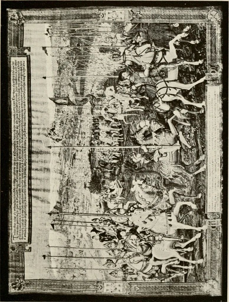 An illustration from The Spanish royal tapastries, 1921, leaf 128