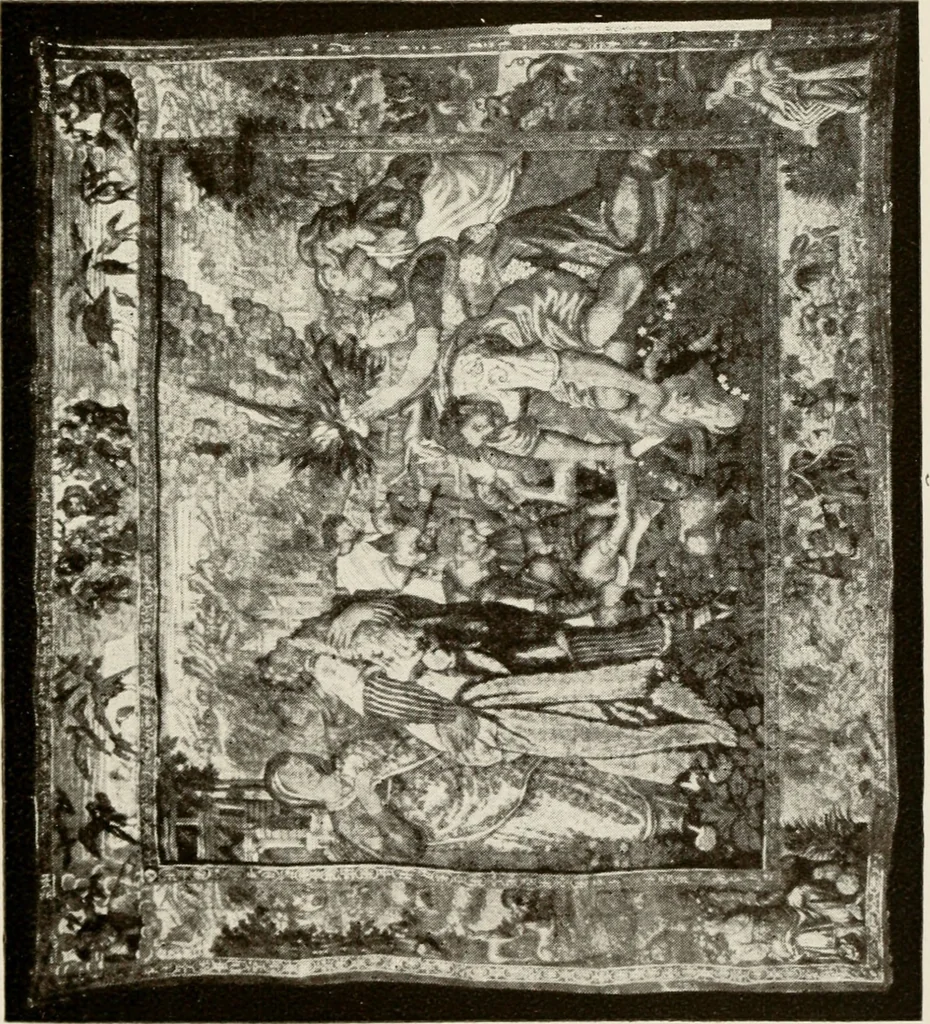 An illustration from The Spanish royal tapastries, 1921, leaf 140