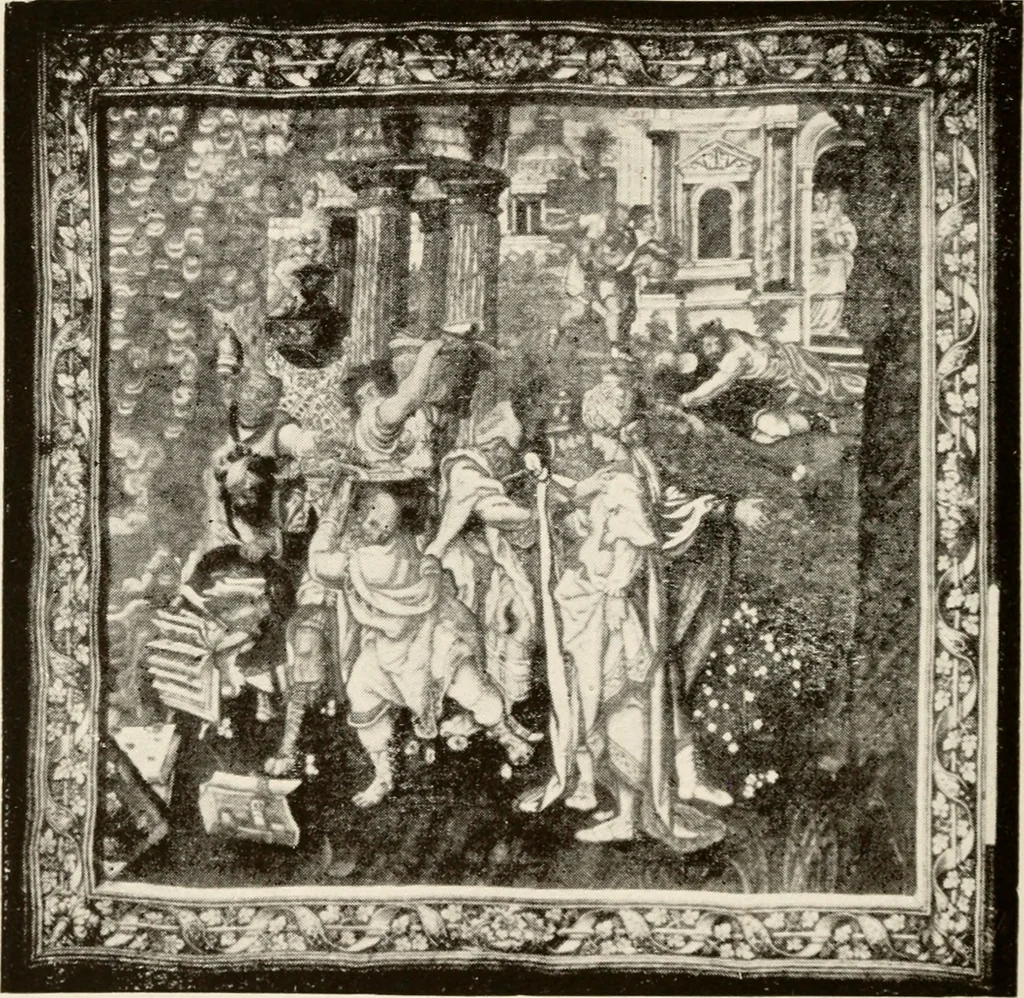 An illustration from The Spanish royal tapastries, 1921, leaf 165