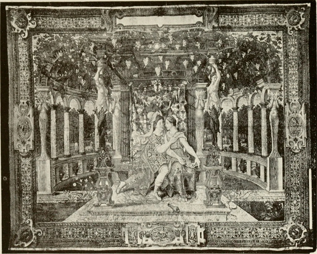 An illustration from The Spanish royal tapastries, 1921, leaf 182