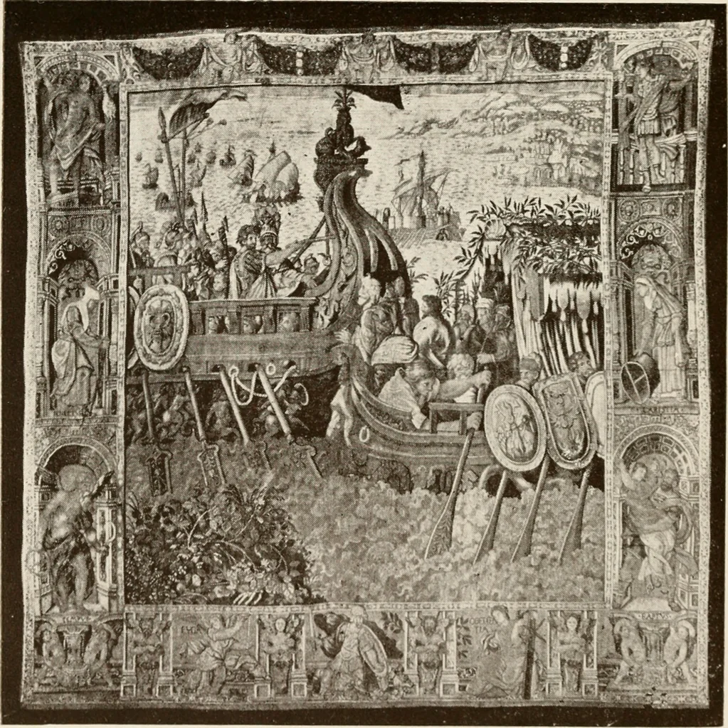 An illustration from The Spanish royal tapastries, 1921, leaf 185