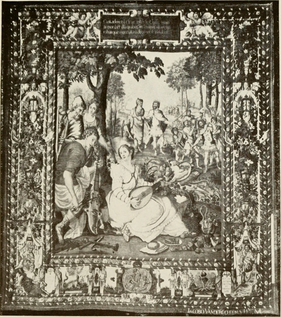 An illustration from The Spanish royal tapastries, 1921, leaf 202