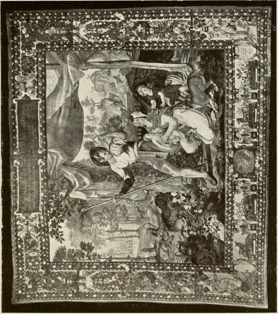 An illustration from The Spanish royal tapastries, 1921, leaf 204