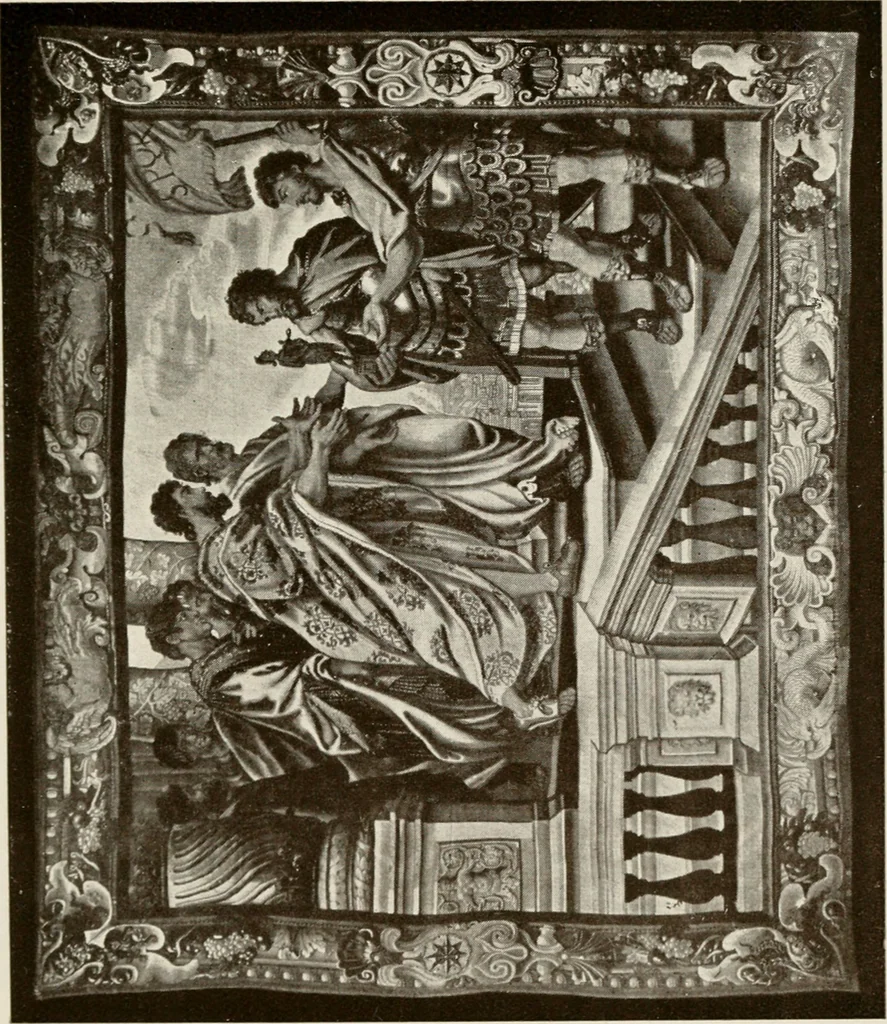 An illustration from The Spanish royal tapastries, 1921, leaf 214