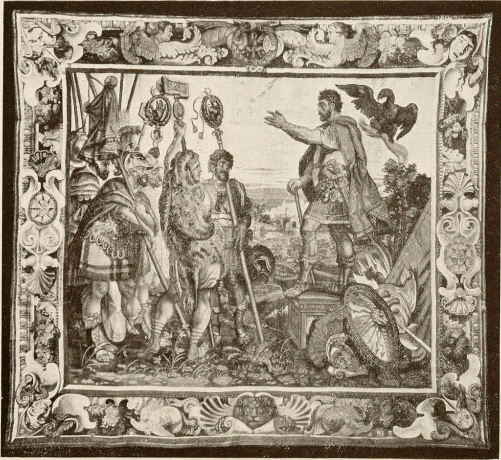 An illustration from The Spanish royal tapastries, 1921, leaf 215