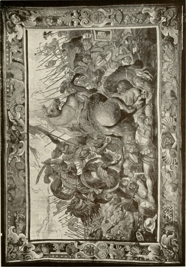 An illustration from The Spanish royal tapastries, 1921, leaf 218
