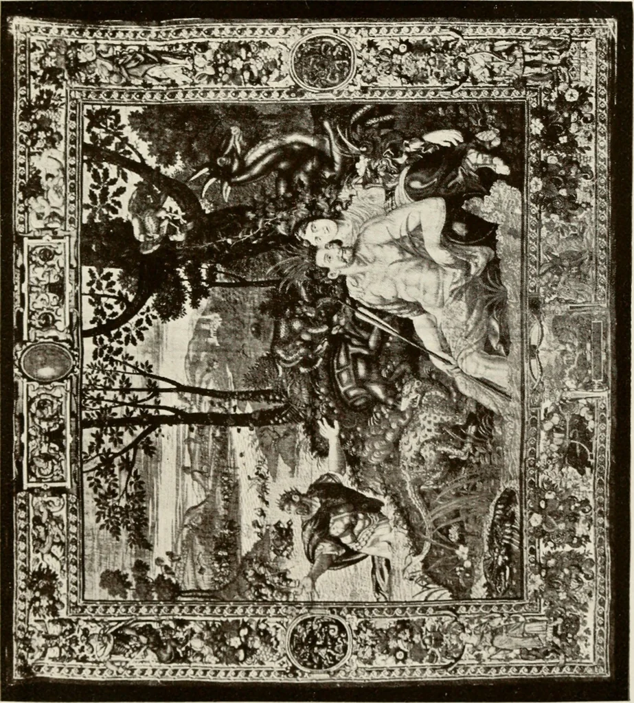 An illustration from The Spanish royal tapastries, 1921, leaf 252