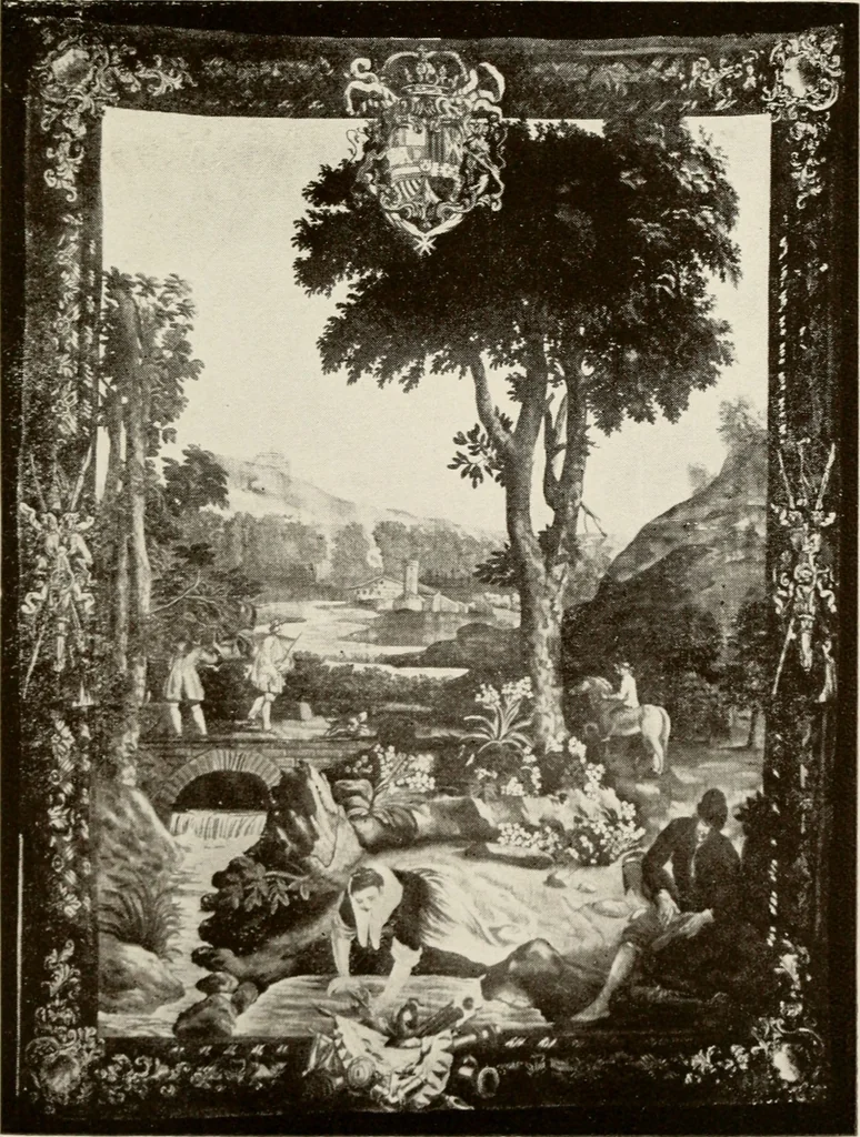 An illustration from The Spanish royal tapastries, 1921, leaf 338