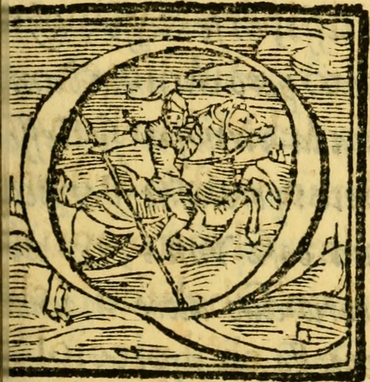 An illustration from Specchio di virtu : nel quale brevemente si descriue la buona amicitia, la grandezza, e principio del matrimonio & di quanta eccellecza sia nelle femmine la castita; con molit notabilissimi essempe secondo i soggetti, da qvaliciascvno potra prender materia, & ammaestramento di ben viuere, 1566, leaf 8