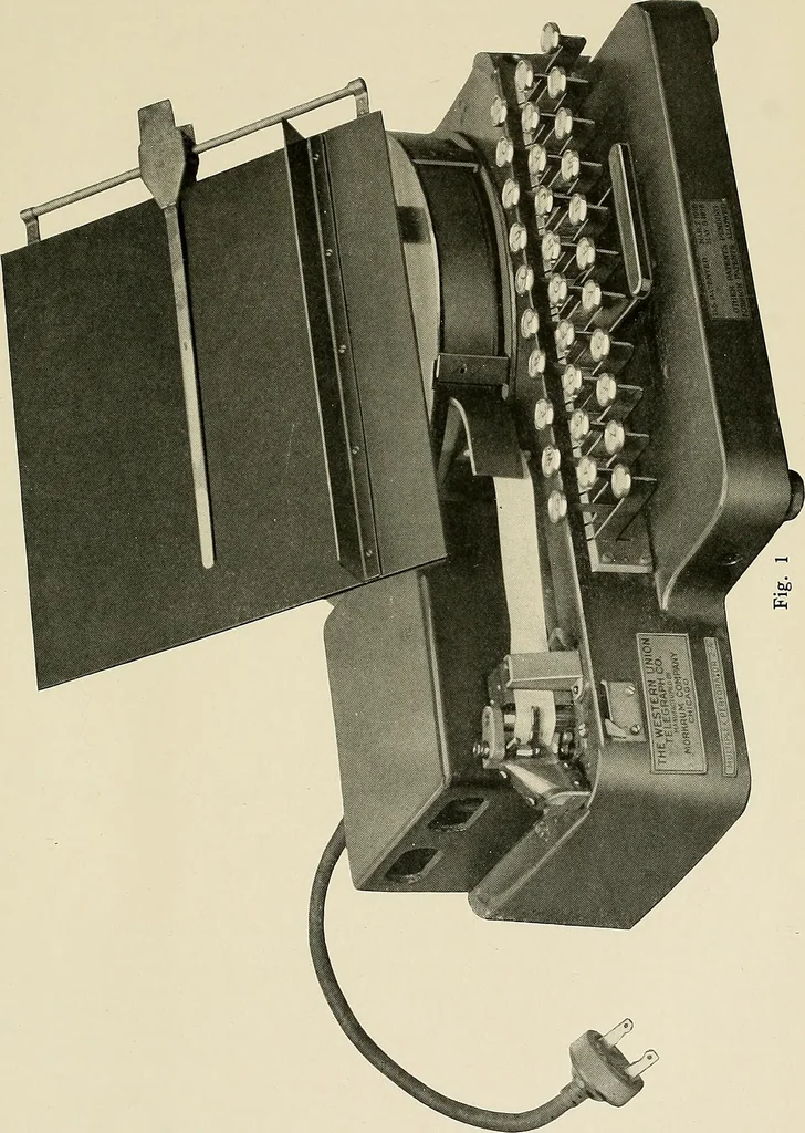 An illustration from Specifications for the multiplex printing telegraph system : theory and operation, 1920, leaf 100