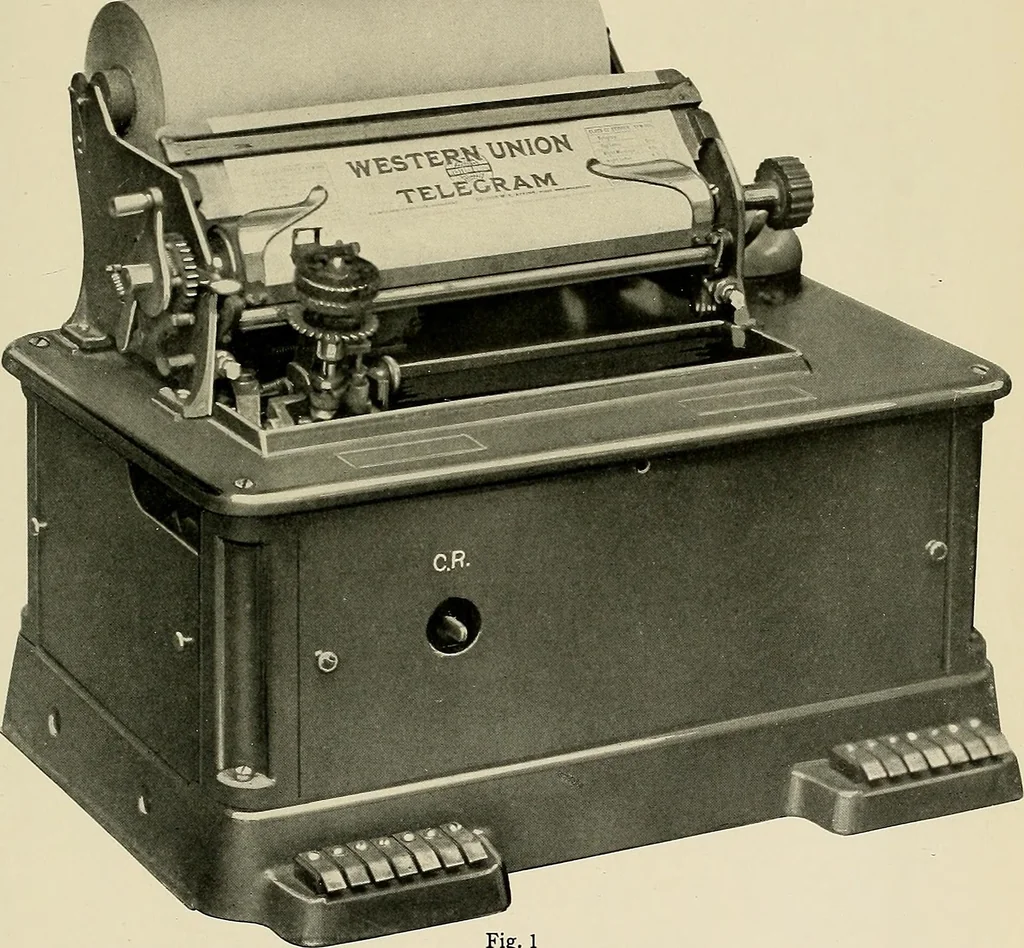 An illustration from Specifications for the multiplex printing telegraph system : theory and operation, 1920, leaf 152