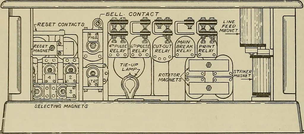 An illustration from Specifications for the multiplex printing telegraph system : theory and operation, 1920, leaf 171