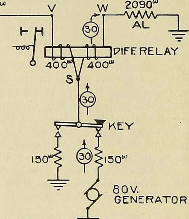 An illustration from Specifications for the multiplex printing telegraph system : theory and operation, 1920, leaf 18