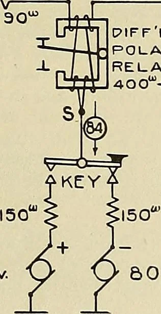 An illustration from Specifications for the multiplex printing telegraph system : theory and operation, 1920, leaf 20