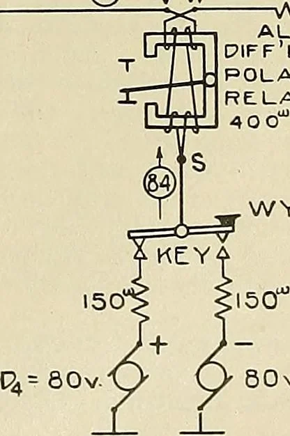 An illustration from Specifications for the multiplex printing telegraph system : theory and operation, 1920, leaf 20