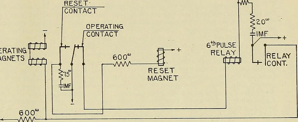An illustration from Specifications for the multiplex printing telegraph system : theory and operation, 1920, leaf 202