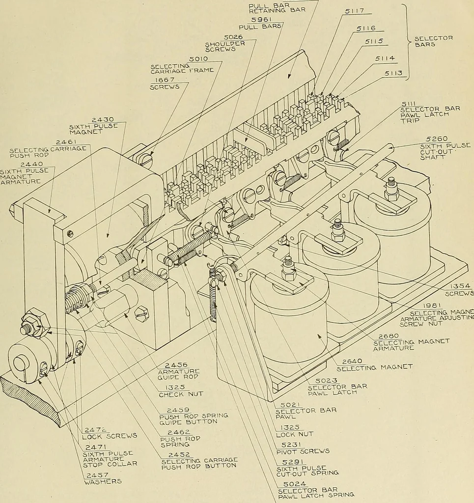 An illustration from Specifications for the multiplex printing telegraph system : theory and operation, 1920, leaf 236