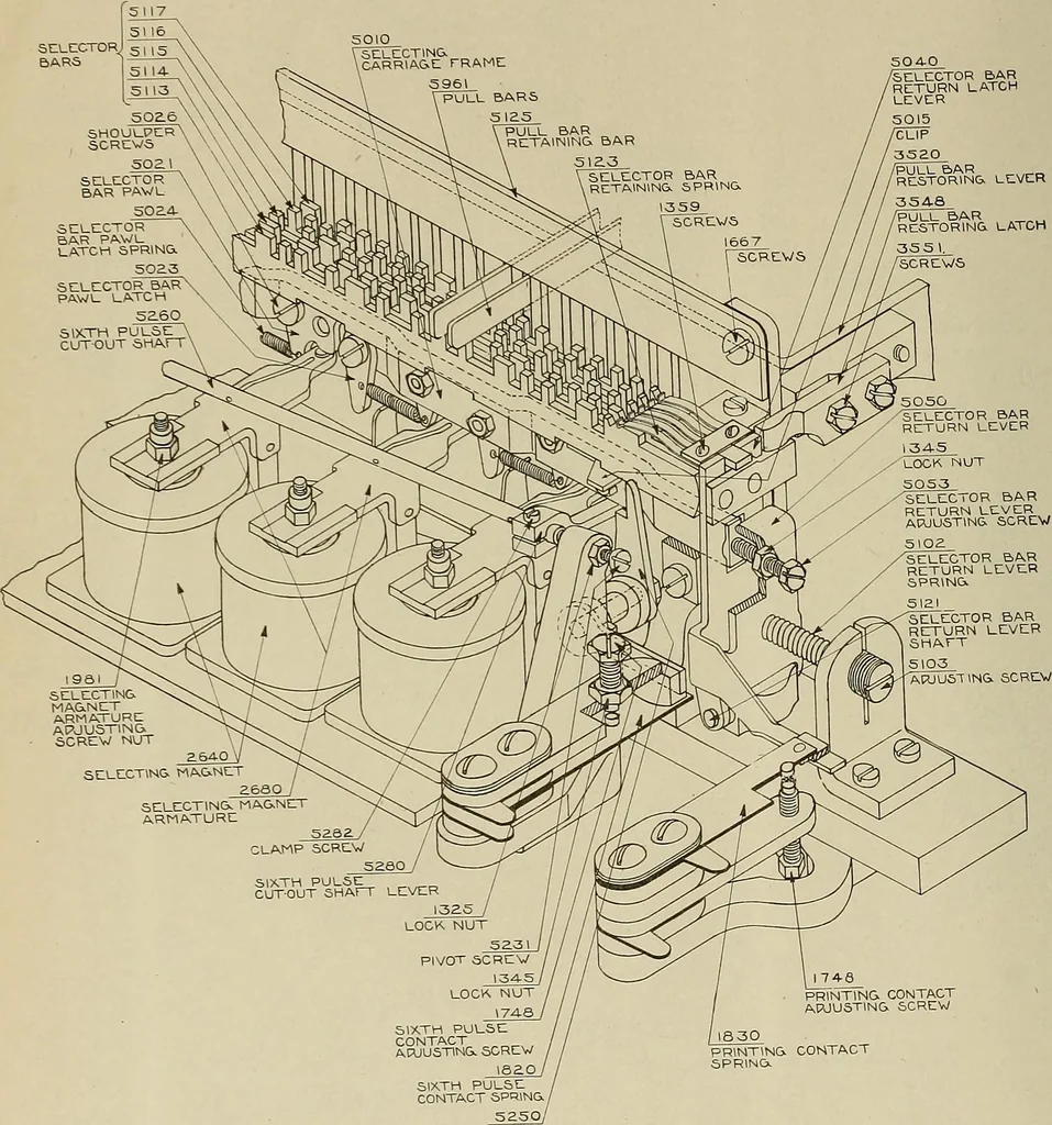 An illustration from Specifications for the multiplex printing telegraph system : theory and operation, 1920, leaf 237