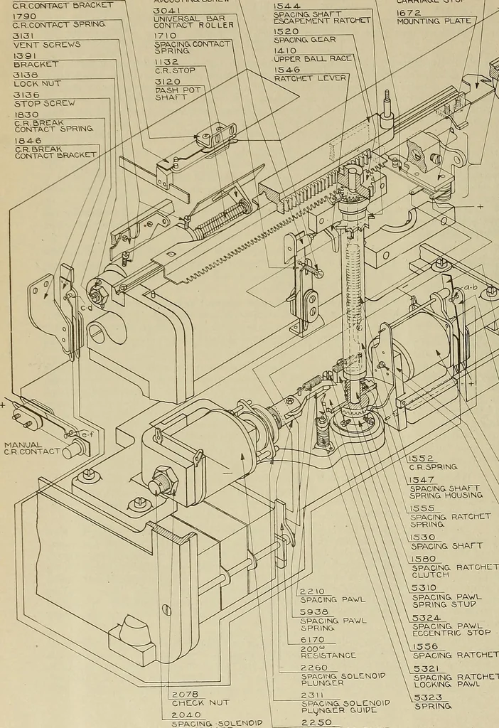 An illustration from Specifications for the multiplex printing telegraph system : theory and operation, 1920, leaf 243