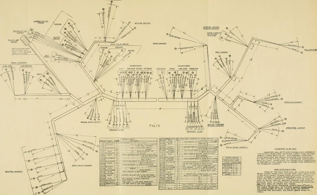 An illustration from Specifications for the multiplex printing telegraph system : theory and operation, 1920, leaf 262