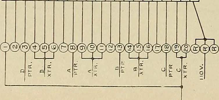 An illustration from Specifications for the multiplex printing telegraph system : theory and operation, 1920, leaf 285