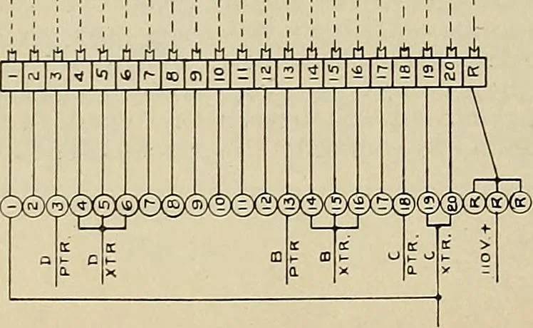 An illustration from Specifications for the multiplex printing telegraph system : theory and operation, 1920, leaf 299